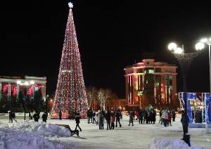 В Усть-Каменогорске зажгли новогоднюю ёлку