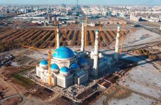 Строительство самой большой мечети Казахстана и Центральной Азии подходит к завершению