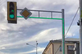 Новый способ оформления светофоров испытывают в Усть-Каменогорске