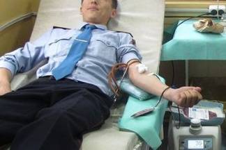 Десять литров крови пожертвовали полицейские ВКО