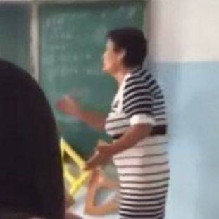 В Шымкенте учительница избивает школьника