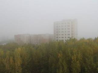 Усть-Каменогорск поглотил туман